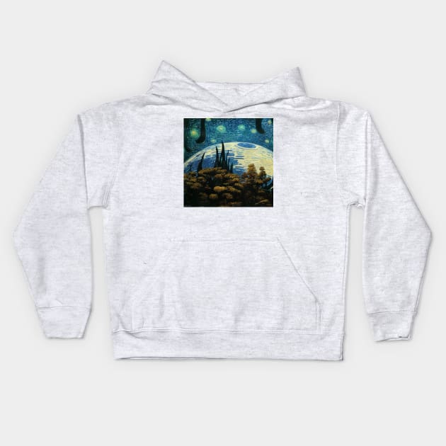 Starry Night in Kashyyyk Kids Hoodie by Grassroots Green